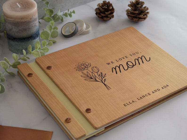 Muttertagsgeschenk: Fotoalbum für Mama oder Oma, Jahrestagsgeschenk für Paare, personalisiertes Geschenk für sie Bild 2