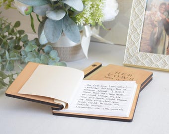 Custom Wedding Vow Books, Wedding Gift, Vow Booklets for Bride and Groom, Engagement Gift, Couples Vow Renewal