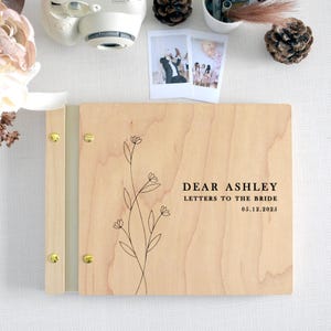Libro de cartas personalizadas para la novia, regalo de despedida de soltera, regalos de boda, libro de novia, regalo de novia, álbum de recortes de consejos para la futura novia