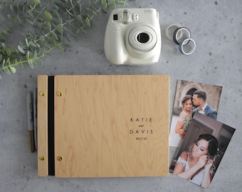 結婚式ゲストブック、木製ゲストブック、ゲストブック、フォトブースゲストブック、木製ゲストブック、パーソナライズされたフォトアルバム、結婚式アルバム