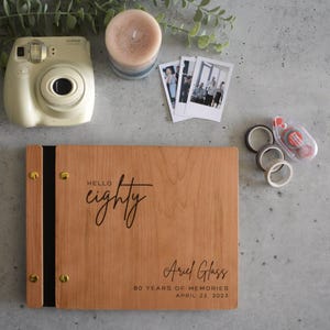 Birthday Guest Book / Personalized 40th, 50th, 60th, 70th Birthday Guestbook / Photo book / Album / Gift for men and women