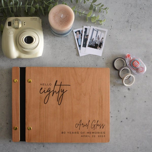 Birthday Guest Book / Personalized 40th, 50th, 60th, 70th Birthday Guestbook / Photo book / Album / Gift for men and women