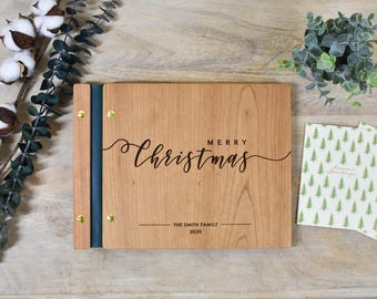 Kerstfotoalbum Vakantie plakboek Cadeaus voor haar Goudfolie Kerst familie fotoalbum Gepersonaliseerde vakantie fotoalbum