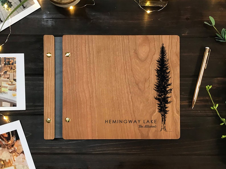 lake home guest book, Wood sign Book, Guest Book, Photobooth Guestbook, Air BNB Guest Book, Guest House guestbook, cabin guest log image 1