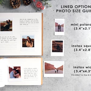 an open photo book with pictures of people on it