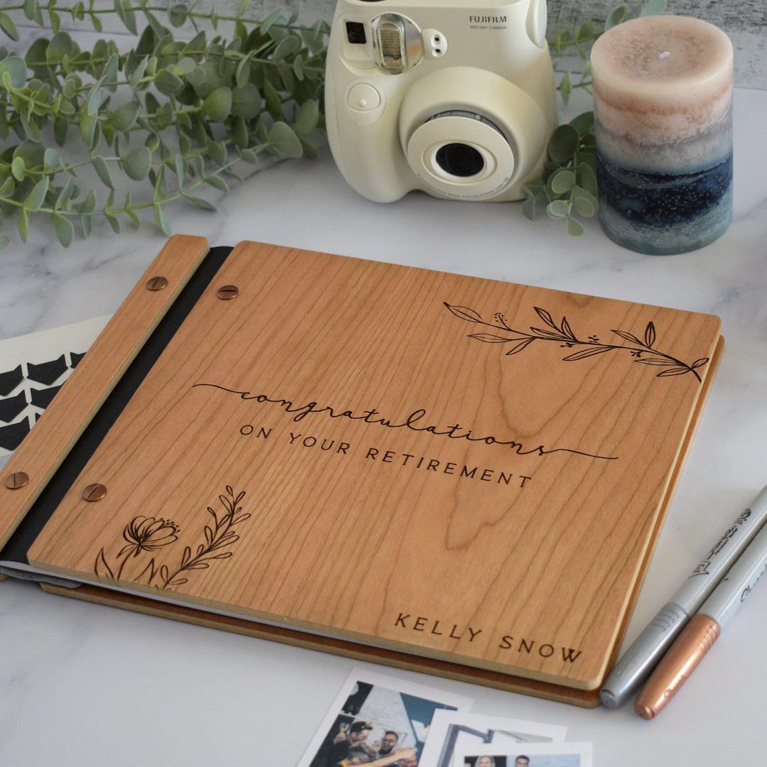 Retirement Memory Book Personalized Retirement Gift For Her 