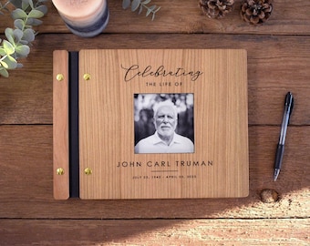 Custom Wooden Memorial Guest Book: A Personalized Celebration of Life