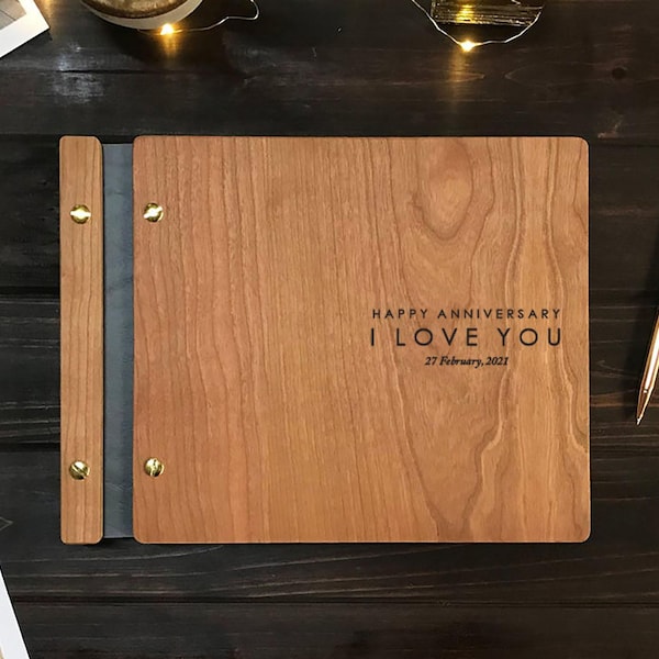 5th Anniversary Album, Personalized Scrapbook, Wedding Anniversary Journal, Wedding Anniversary book, Anniversary idea