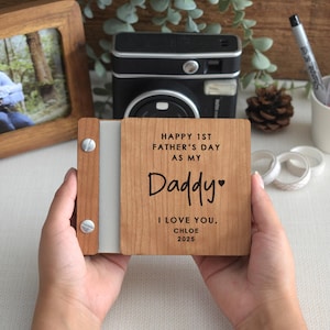 Mini Photo Book for Dad, Personalized First Fathers Day Gift, Birthday Gifts for Dad from Kids, New Dad Gifts Photo Album