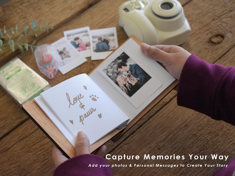 Letters To Mom Journal, Personalized Mothers Day Gift, Wooden Photo Album, Birthday Gift for Mom, Scrapbook for Mom, Memory Journal Keepsake image 3