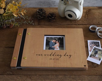 Wedding Guest Book Polaroid Guest Book Photobooth Album Wooden Guest Book Personalized Photo Album Wedding Album