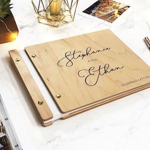 Wedding Guest Book, Wood Guestbook, Photo Booth Album, Wedding Guest Book Sign, Personalized Wedding Photo Album, Wedding Sign Book