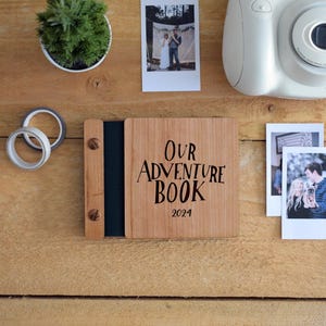 Nuestro libro de aventuras Álbum de recortes Álbum de recortes de viajes Regalos para él Regalos personalizados para novio Álbum de fotos de aventuras Regalo para ella