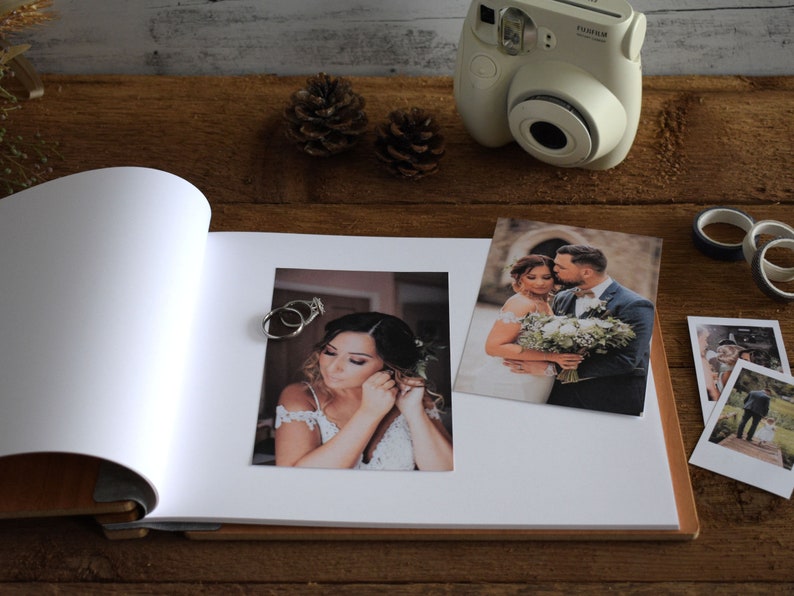 Wedding Guest Book Polaroid Guest Book Photobooth Album Wooden Guest Book Personalized Photo Album Wedding Album image 2