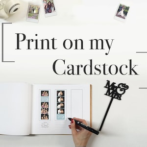 AFDRUKSERVICE: afdrukken op mijn 65 lb karton-gastenboekpagina's [ALLEEN 8,5 x 11] - papier is niet inbegrepen