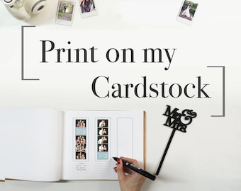 PRINT SERVICE- Print on my 65lb card stock guestbook pages [8.5x11 ONLY] - Does not include card stock paper