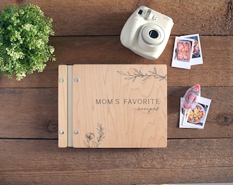 Rezeptbuch zum Eintragen eigener Rezepte, Muttertagsgeschenk, Rezept-Scrapbook, leeres Rezeptnotizbuch, Kochbuch, personalisiertes Geburtstagsgeschenk für Mama