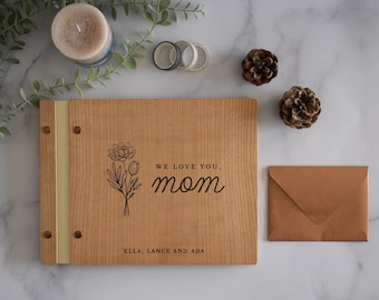 Presente de scrapbook para o dia das mães para mãe ou avó, presentes de aniversário para casais, presente personalizado para ela