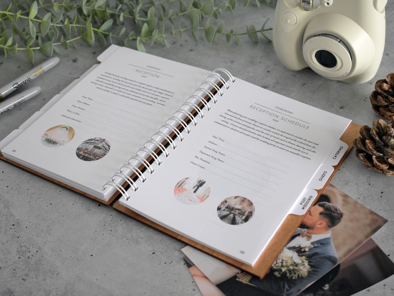 Wooden Wedding Planner Book / Floral Custom Wedding Planner