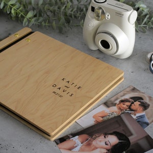 Wedding Guest Book, Wood Guest Book, Guest Book, Photobooth Guestbook, Wooden Guest Book, Personalized Photo Album, Wedding Album image 10