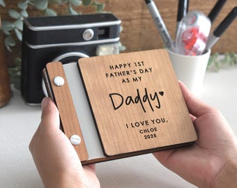 Mini Photo Book for Dad, Personalized First Fathers Day Gift, Birthday Gifts for Dad from Kids, New Dad Gifts Photo Album