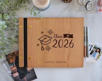 Księga gości na przyjęciu z okazji ukończenia szkoły średniej w 2026 r., prezent dla niej i dla niego, album ze zdjęciami absolwentów, album ze zdjęciami z okazji ukończenia szkoły