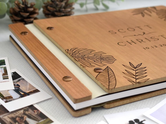 Tropical Palm Wedding Guest Book Beach Hawaii Florida Mexico Punta Cana Dominican Republic Puerto Rico Wedding Guestbook