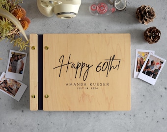 Birthday Gift for women, for men / Personalized 40th, 50th, 60th, 80th Birthday Guestbook / Adults Birthday Guest Book / Birthday Book