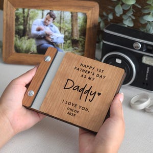 Mini Photo Book for Dad, Personalized First Fathers Day Gift, Birthday Gifts for Dad from Kids, New Dad Gifts Photo Album