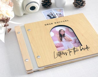 Personalized Letters to the bride Book, Bridal Shower Gift, Wedding Gifts, Bride Book, Bride Gift, Advice for the Bride to be Scrapbook