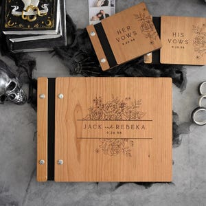 Wedding Guest Book - Personalized Engraved, Perfect for Photos and Messages, gothic halloween Wedding Photobooth, Photo Album, Wedding Album