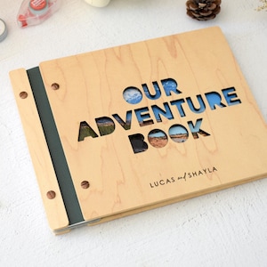 Adventure Book Scrapbook Valentines Gift for him, Personalized Anniversary Gift for her, Travel Scrapbook, Couples gift, Gifts for Boyfriend