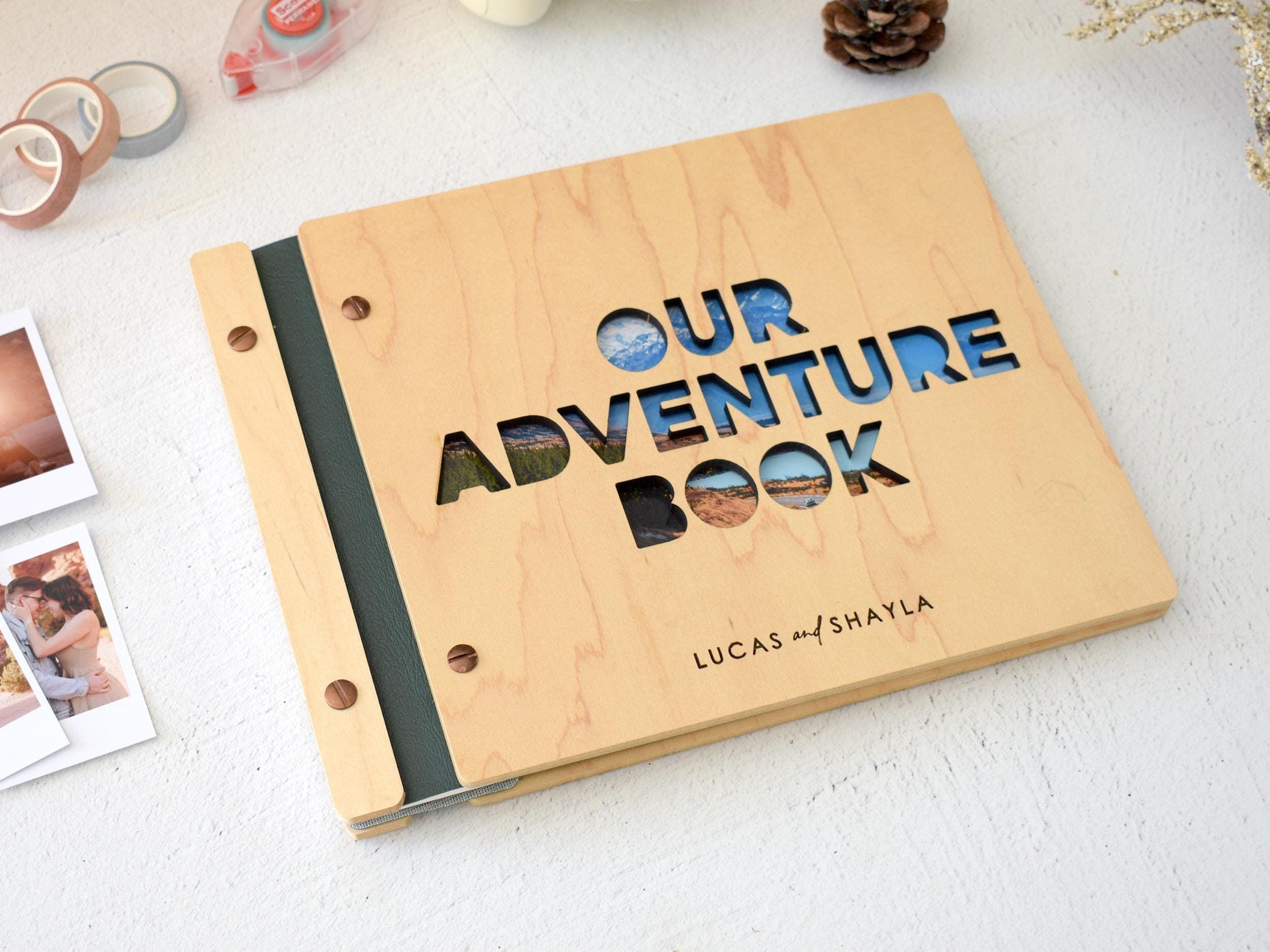 Engraved Wooden Adventure Book
