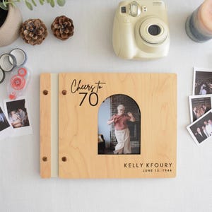 Birthday Guest Book / Personalized cheers to 40th, 50th, 60th, 70th Birthday Guestbook / Photo book / Album / Gift for men and women