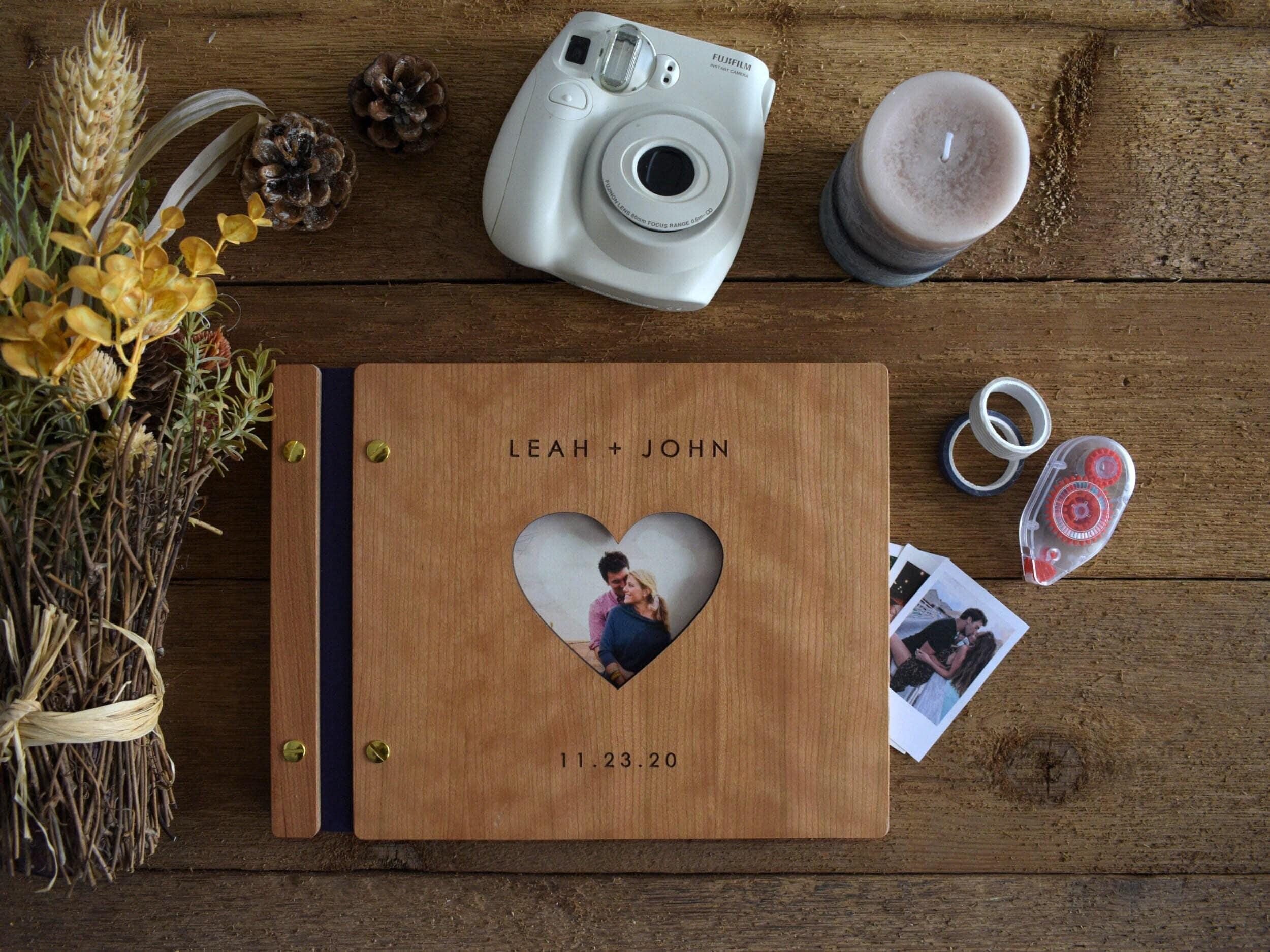 Álbum de recortes de regalo personalizado, regalo para parejas, regalo de aniversario para novios, regalo personalizado, regalo de San Valentín para él.
