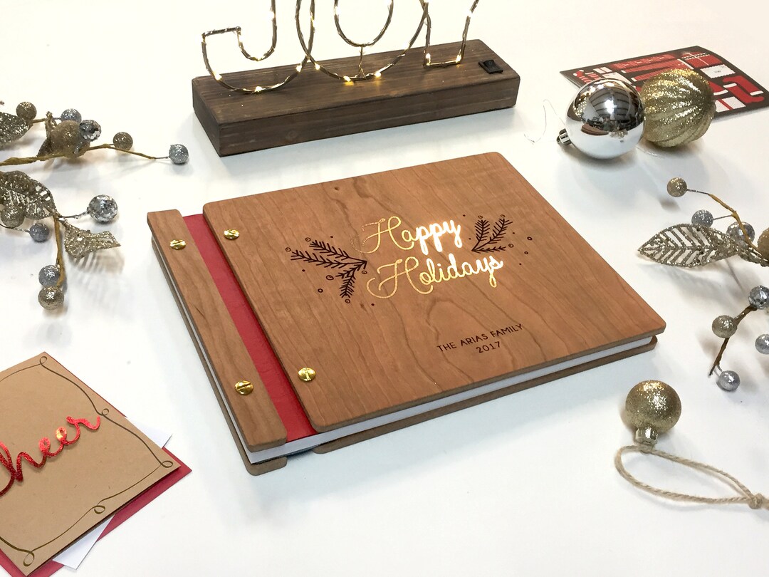 Christmas Photo Album Holiday Scrapbook Gifts for Her Gold Foil — free download