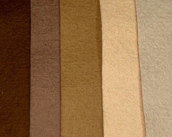 Shades of Brown- Holland Wool Felt Sheets -