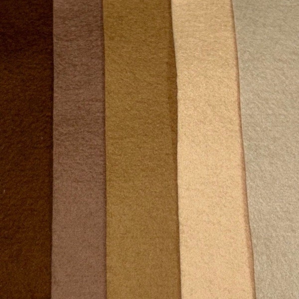 Shades of Brown- Holland Wool Felt Sheets -