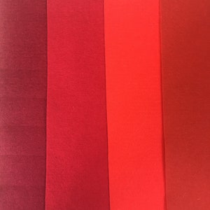Shades of Red - Holland Wool Felt Sheets -