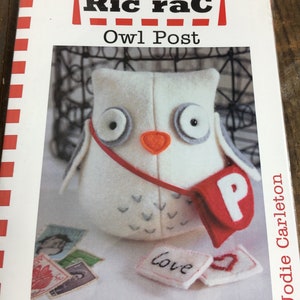 Owl Softie Toy Pattern by Jodie Carleton - Ric Rac Patterns - Free shipping!