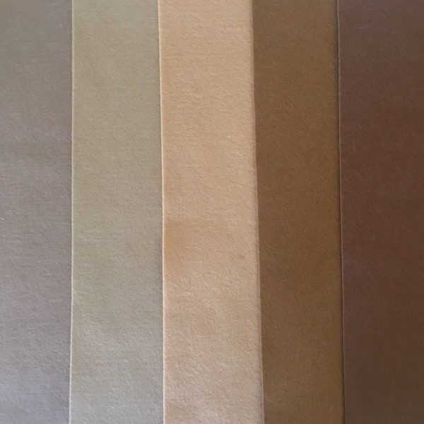 Holland Wool Felt Sheets - Shades of Brown