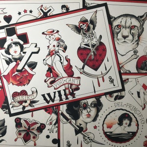 Tattoo Flash Set 51 by Brian Kelly. 5 sheets.