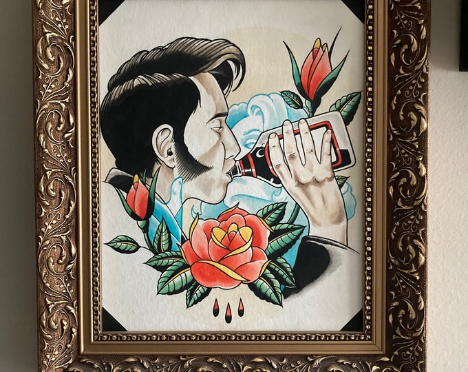 Kiss the Bottle, Original Painting