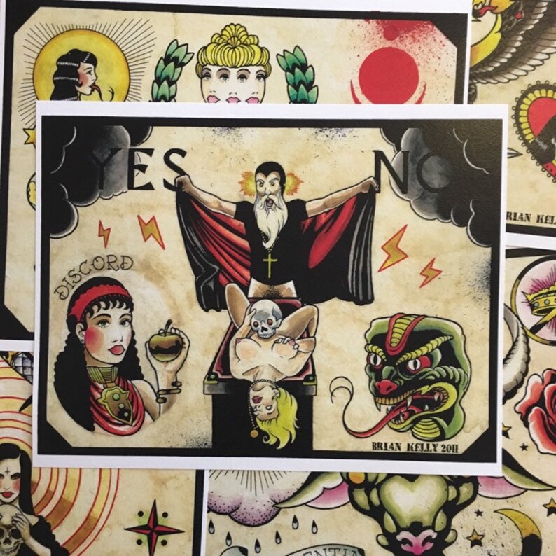 The Occult Tattoo Flash Set 7 by Brian Kelly 6 sheets Etsy The Occult Tattoo Flash Set 7 by Brian Kelly 6 sheets Etsy