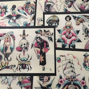 Tattoo Flash Set 16 by Brian Kelly.  6 sheets.
