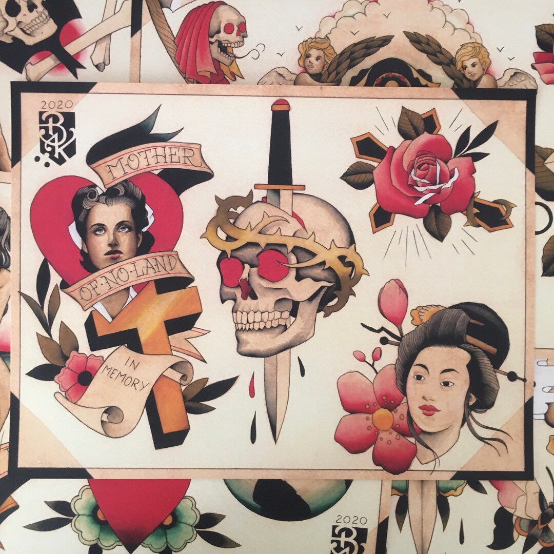 SOFTMACHINE　TATTOO FLASH　3枚セット SOFTMACHINE TATTOO FLASH 3枚セット SOFTMACHINE TATTOO FLASH 3枚