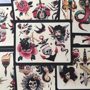 Tattoo Flash Set 24 by Brian Kelly. 8 sheets.