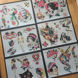 Tattoo Flash Set 10 by Brian Kelly.  6 sheets.