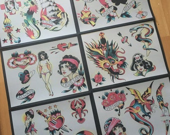 Tattoo Flash Set 10 by Brian Kelly.  6 sheets.