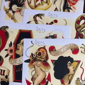 Tattoo Flashset 55 by Brian Kelly. 6 sheets.